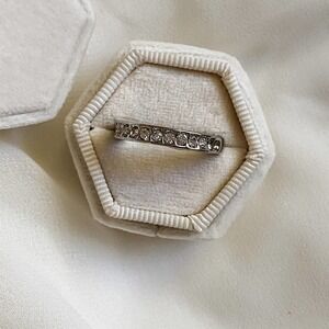 VTG Silver CZ Diamond Ring Band
